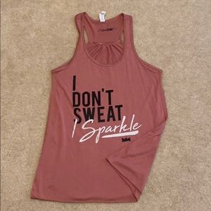 LadyBoss Swag “I don’t sweat, I sparkle” Tank